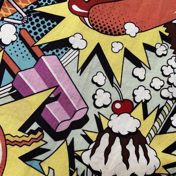 Fun Comic Book Pop Sleeveless Fit & Flare Retro Above Knee Dress Women’s S - Picture 9 of 11